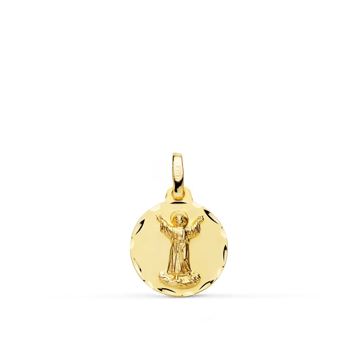 18K MEDALLA ORO AMARILLO DIVINO NIÑO 14 MM
