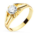18K SOLITARIO ORO AMARILLO CABALLERO ANCHO 8 MM CIRCONITA 5.5 MM FORRADO 18K SOLITARIO ORO AMARILLO CABALLERO ANCHO 8 MM CIRCONITA 5.5 MM FORRADO