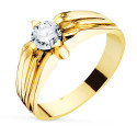 18K SOLITARIO ORO AMARILLO CABALLERO CIRCONITA 5.5 MM ANCHO CUERPO 7.5 MM 18K SOLITARIO ORO AMARILLO CABALLERO CIRCONITA 5.5 MM ANCHO CUERPO 7.5 MM