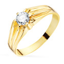 18K SOLITARIO ORO AMARILLO CABALLERO CIRCONITA 5 MM ANCHO CUERPO 6.5 MM 18K SOLITARIO ORO AMARILLO CABALLERO CIRCONITA 5 MM ANCHO CUERPO 6.5 MM
