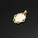 18K MEDALLA ORO AMARILLO VIRGEN NIÑA CERCO CALADO BRILLO CON CIRCONITA 24X17 MM 18K MEDALLA ORO AMARILLO VIRGEN NIÑA CERCO CALADO BRILLO CON CIRCONITA 24X17 MM