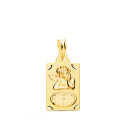 18K MEDALLA ORO AMARILLO RECTANGULO ANGELITO BURLON CON RELOJ TALLADA 19X11 MM 18K MEDALLA ORO AMARILLO RECTANGULO ANGELITO BURLON CON RELOJ TALLADA 19X11 MM