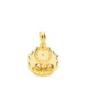 18K MEDALLA ORO AMARILLO OCTOGONAL NIÑO DE LA HORA CON RELOJ TALLADA 15X15 MM 18K MEDALLA ORO AMARILLO OCTOGONAL NIÑO DE LA HORA CON RELOJ TALLADA 15X15 MM