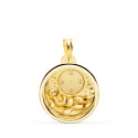 18K MEDALLA ORO AMARILLO NIÑO DE LA HORA SOBRE LUNA CON RELOJ EN BISEL 18 MM 18K MEDALLA ORO AMARILLO NIÑO DE LA HORA SOBRE LUNA CON RELOJ EN BISEL 18 MM