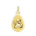 18K MEDALLA ORO AMARILLO ANGEL BURLON. 17X10 MM