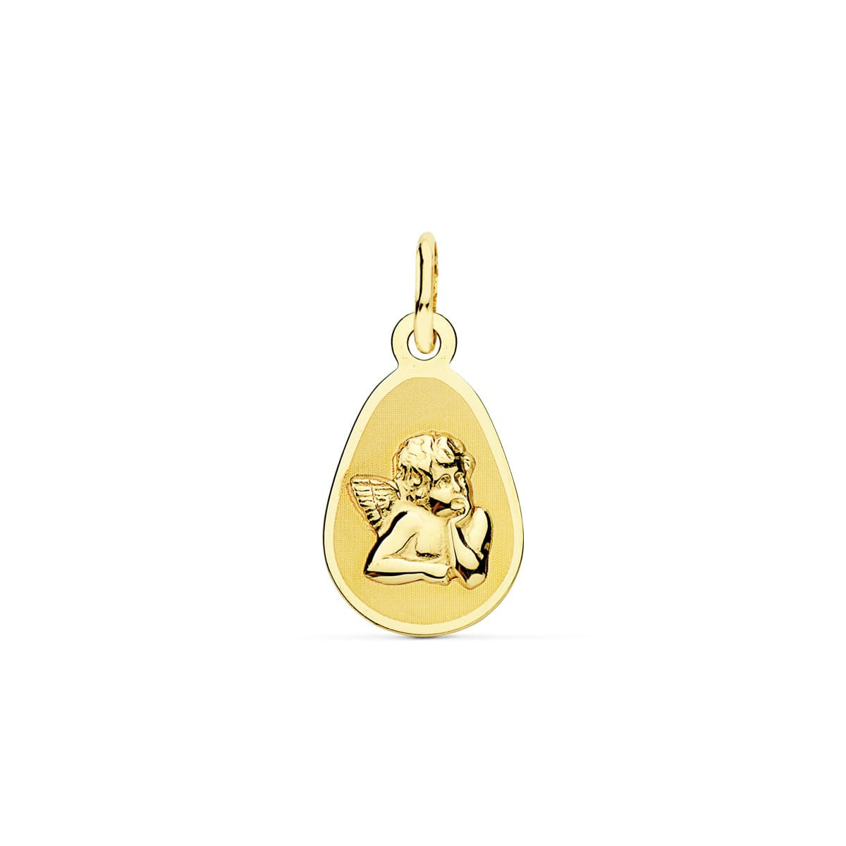 18K MEDALLA ORO AMARILLO ANGEL BURLON. 17X10 MM