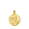 18K MEDALLA ORO AMARILLO REDONDA ANGELITO BURLON MATIZADO 24 MM 18K MEDALLA ORO AMARILLO REDONDA ANGELITO BURLON MATIZADO 24 MM