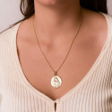 18K MEDALLA ORO AMARILLO ANGEL BURLON BRILLO 28 MM