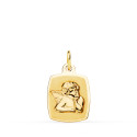 18K MEDALLA ORO AMARILLO TONEL ANGELITO BURLON BRILLO Y MATE 19X13 MM 18K MEDALLA ORO AMARILLO TONEL ANGELITO BURLON BRILLO Y MATE 19X13 MM