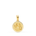 18K MEDALLA ORO AMARILLO ANGEL BURLON BISEL 12MM.
