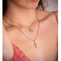 18K MEDALLA ORO AMARILLO ANGEL BURLON BISEL 12MM.