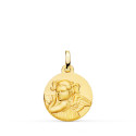 18K MEDALLA ORO AMARILLO ANGEL NIÑA REVOLTOSA MATIZADA 16 MM