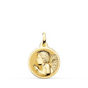 18K MEDALLA ORO AMARILLO " ANGEL NIÑO PIADOSO " REZANDO BRILLO 16 MM 18K MEDALLA ORO AMARILLO " ANGEL NIÑO PIADOSO " REZANDO BRILLO 16 MM