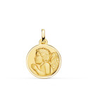 18K MEDALLA ORO AMARILLO ANGEL NIÑO PIADOSO REZANDO BISEL 18 MM 18K MEDALLA ORO AMARILLO ANGEL NIÑO PIADOSO REZANDO BISEL 18 MM