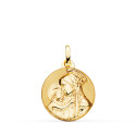 18K MEDALLA ORO AMARILLO MADRE DIVINA TERNURA BRILLO Y MATE 18 MM 18K MEDALLA ORO AMARILLO MADRE DIVINA TERNURA BRILLO Y MATE 18 MM