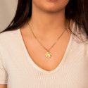 18K MEDALLA ORO AMARILLO MADRE DIVINA TERNURA BRILLO Y MATE 18 MM 18K MEDALLA ORO AMARILLO MADRE DIVINA TERNURA BRILLO Y MATE 18 MM