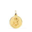 18K MEDALLA ORO AMARILLO SAN JUAN BAUTISTA MATIZADA BISEL 18 MM 18K MEDALLA ORO AMARILLO SAN JUAN BAUTISTA MATIZADA BISEL 18 MM