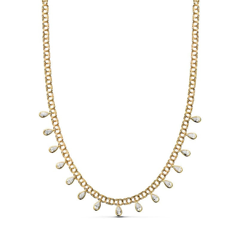 18K COLLAR ORO AMARILLO LAGRIMAS 42CM