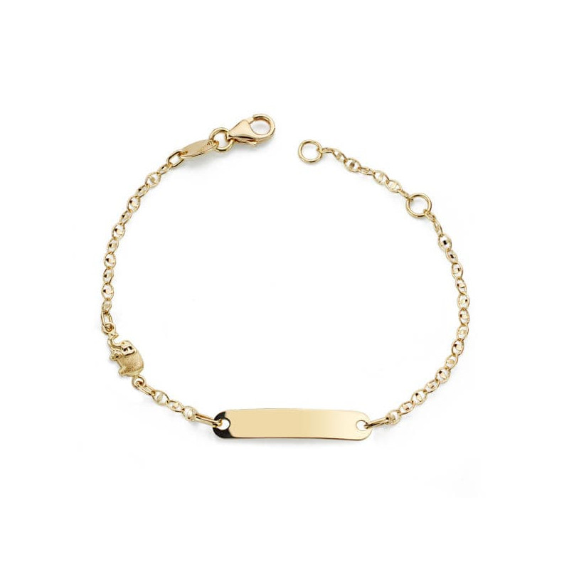 18K ESCLAVA ORO AMARILLO ELEFANTE 14CM