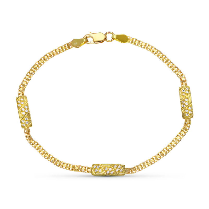 18K PULSERA ORO AMARILLO CIRCONITAS