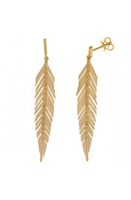 Salvatore Silver Feathers Earrings 256A0026