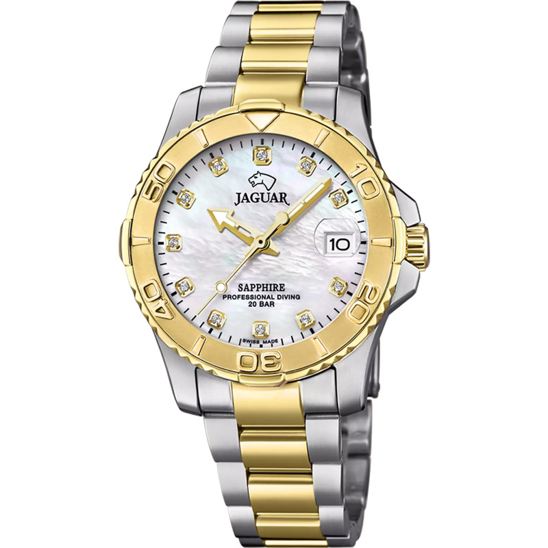 RELOJ SUIZO DE MUJER JAGUAR COUPLE DIVER BLANCO J896/3