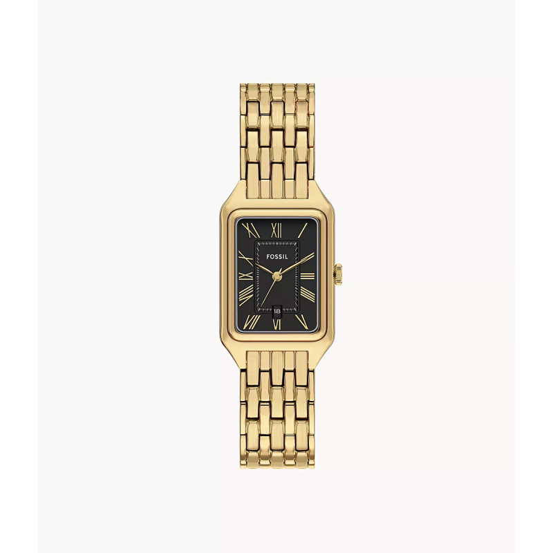 RELOJ MUJER RECTANGULAR DORADO ACERO INOXIDABLE