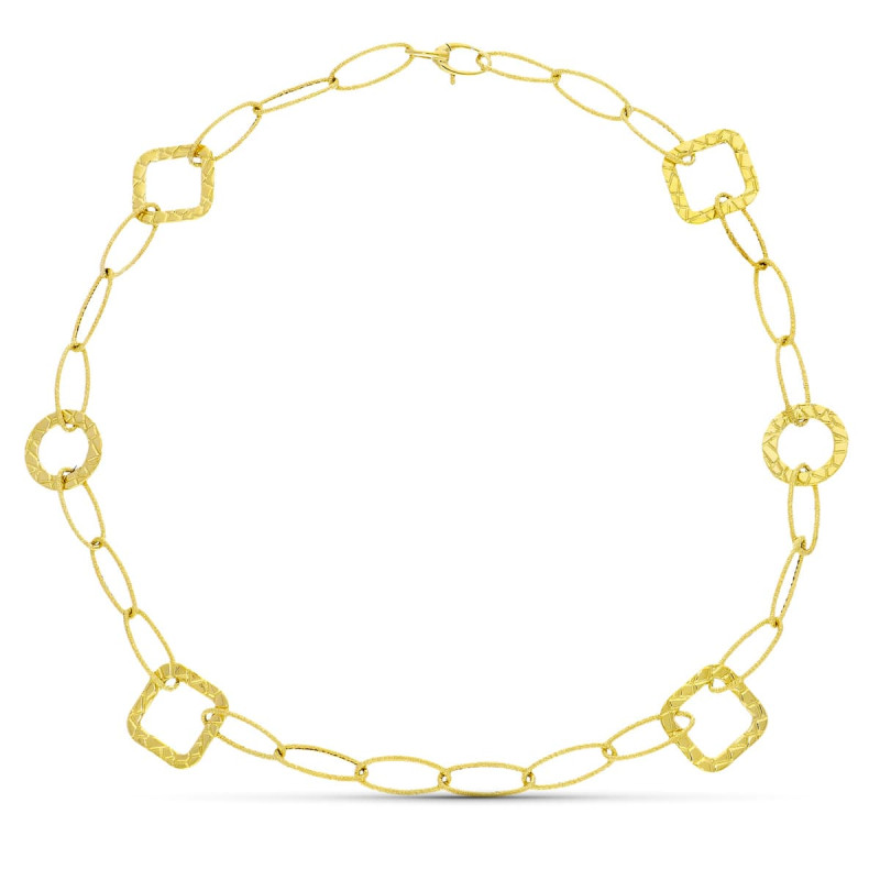 18K GARGANTILLA ORO AMARILLO ESLABONES  45CM