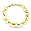 18K PULSERA ORO AMARILLO CIRCULOS. 20CM
