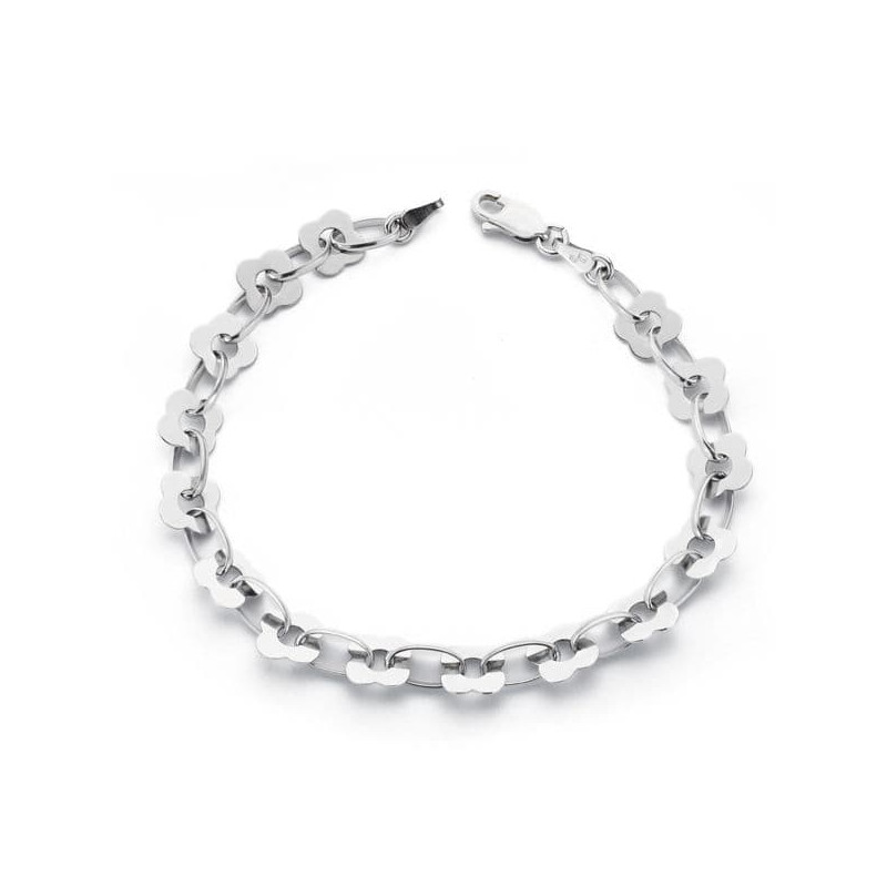 18K PULSERA ORO BLANCO 18.5 CM 7 MM