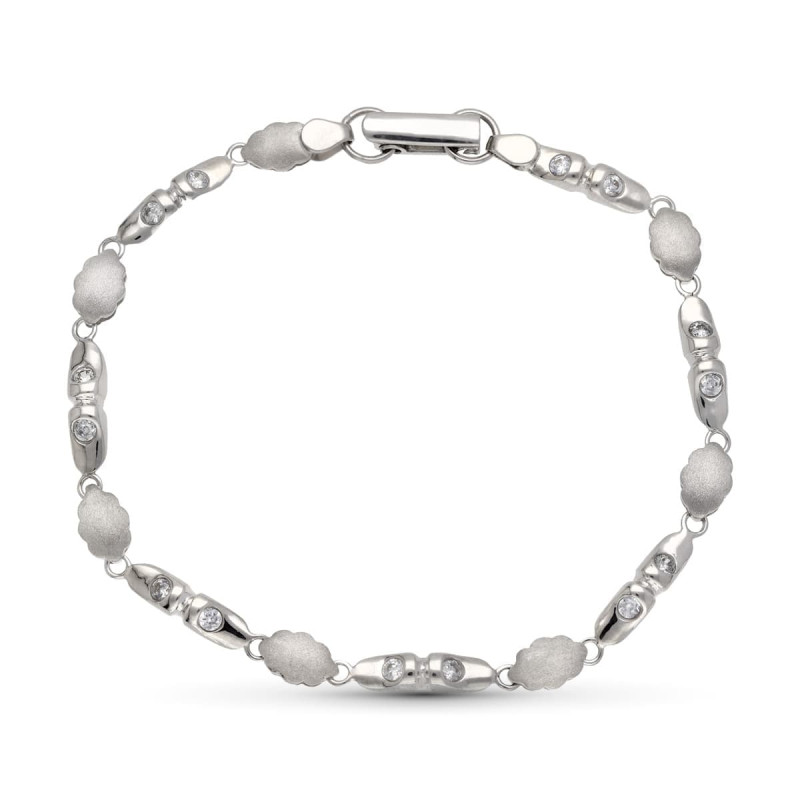 18K PULSERA ORO BLANCO CIRCONITAS