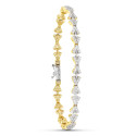 18K PULSERA ORO BICOLOR 19.5 CM