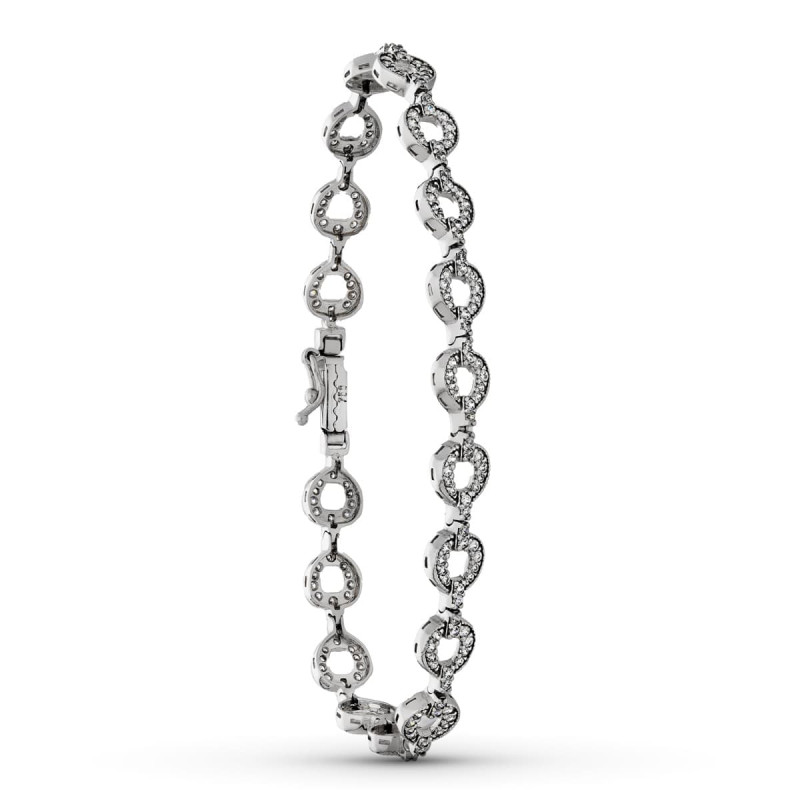 18K PULSERA ORO BLANCO CIRCONITAS