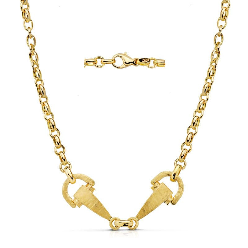 18K COLLAR ESTRIBOS ORO AMARILLO 48 CM