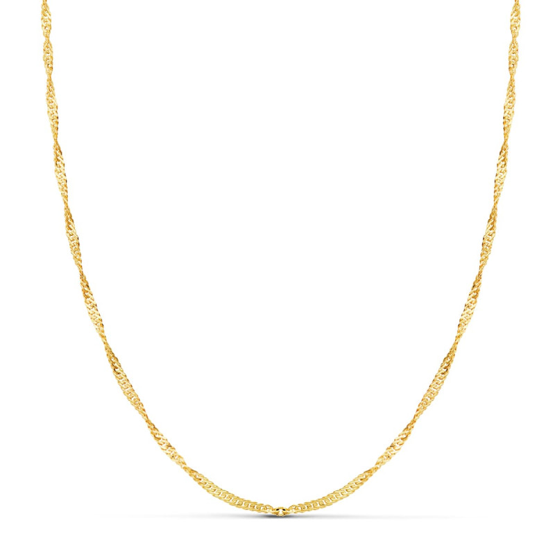 18K CADENA ORO AMARILLO SINGAPUR HUECA 1.7 MM 45CM