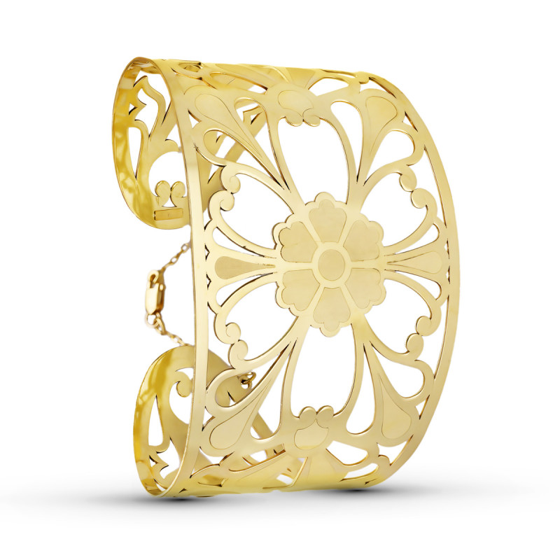 18K PULSERA ORO AMARILLO RIGIDA CALADA 45 MM