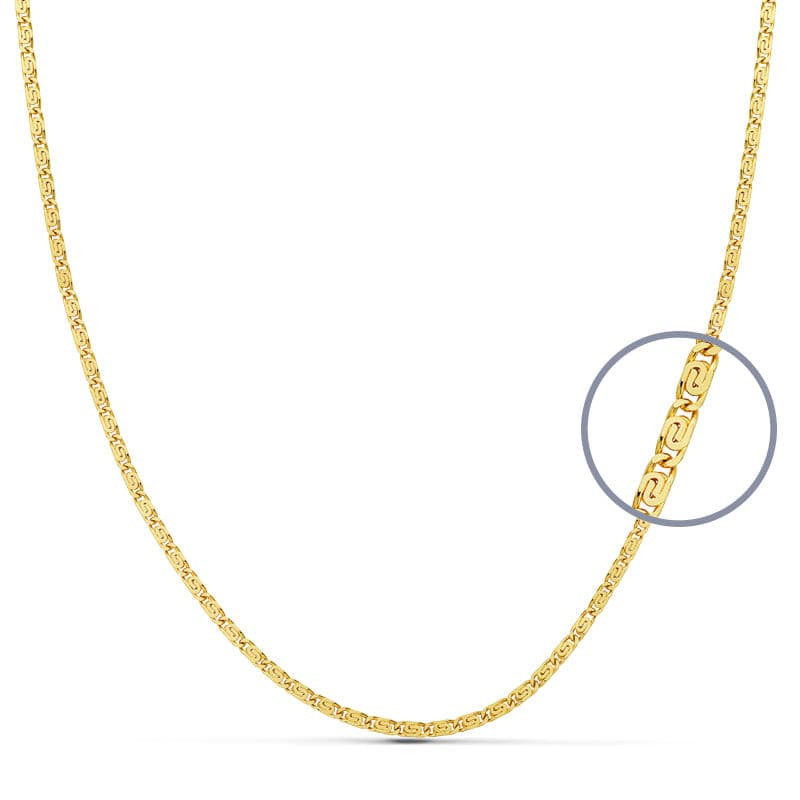 18K CADENA LUMACHINA 50CM 2 MM