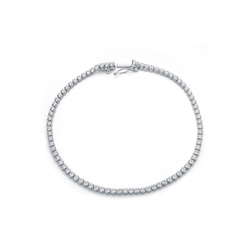 18K PULSERA CIRCONITA ORO BLANCO 3.95GR 20CM