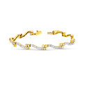 18K PULSERA ORO BICOLOR CON CIRCONITAS