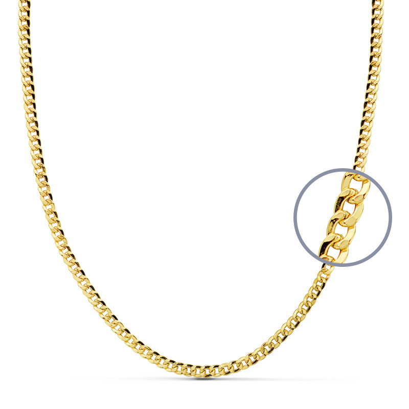 9K CADENA ORO AMARILLO HUECA 60X3MM