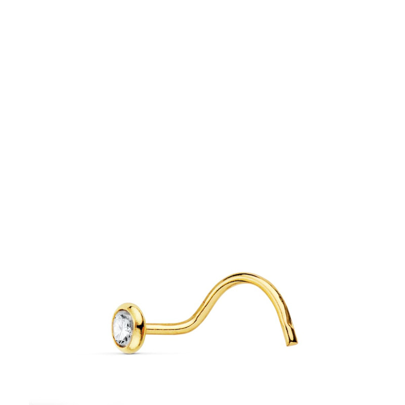 18K PIERCING ORO AMARILLO NARIZ CHATON 2.5 MM (PEDIDO MINIMO 3 UNIDADES)