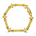 18K PULSERA ORO AMARILLO MATE Y BRILLO