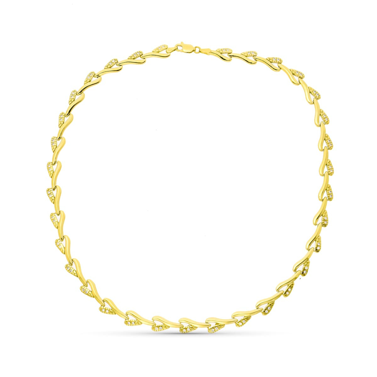 18K GARGANTILLA ORO AMARILLO CON CIRCONITAS