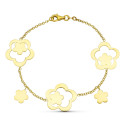 18K PULSERA ORO AMARILLO FLORES