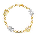 18K PULSERA ORO BICOLOR OSOS