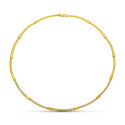 18K GARGANTILLA ORO AMARILLO Y CIRCONITAS