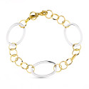 18K PULSERA BICOLOR 18.5 CM