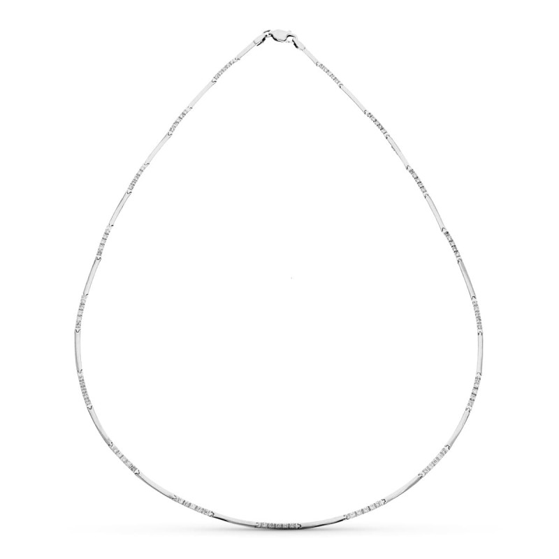 18K GARGANTILLA ORO BLANCO CIRCONITAS