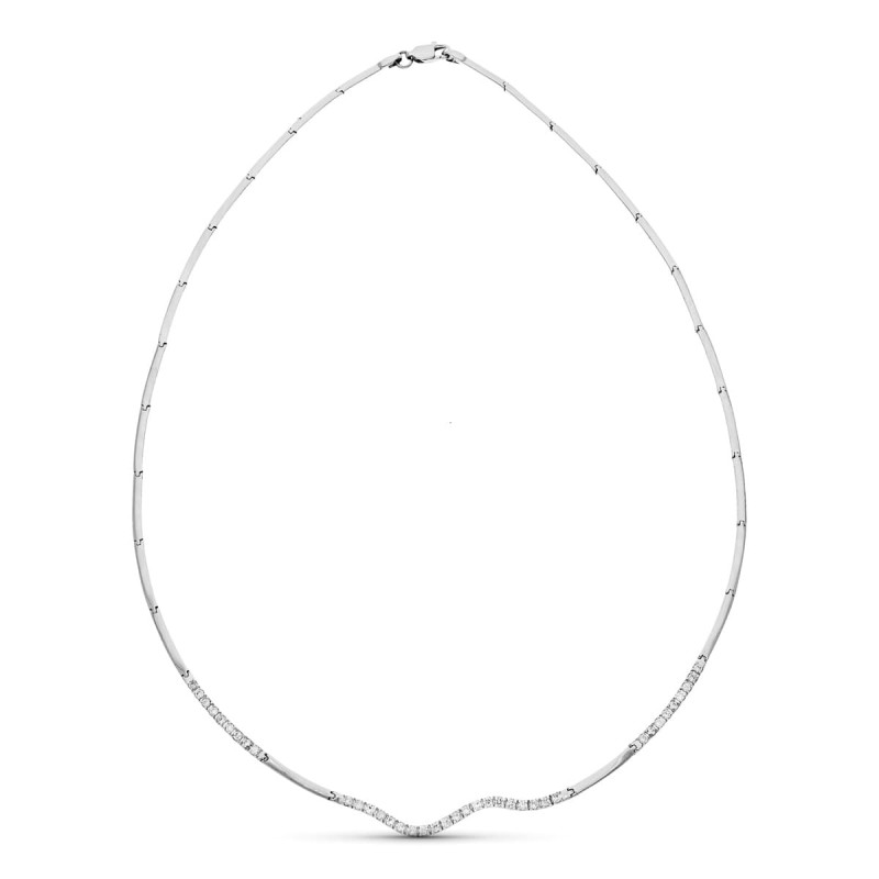 18K GARGANTILLA ORO BLANCO CIRCONITAS