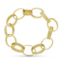18K PULSERA ORO AMARILLO ESLABONES HUECA